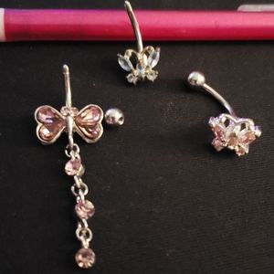 Butterfly/Dragon fly Belly button rings